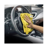 SOFTSPUN Microfiber Cloth - 4 pcs - 40x40 cms - 340 GSM Yellow - Thick Lint & Streak-Free Multipurpose Cloths - Automotive Microfibre Towels for Car Bike Cleaning Polishing Washing & Detaili