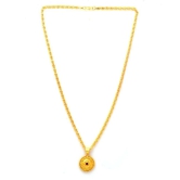 Jewar Mandi New Design Gold Plated Locket/Pendant with Link Chain Daily use for Men, Women & Girls, Boys - None