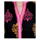 Divena Black Cotton Straight Kurti - XXL