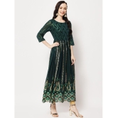 Estela - Green Straight Georgette Womens Stitched Ethnic Gown ( Pack of 1 ) - None