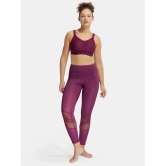 Jockey MI11 Wirefree Non Padded Microfiber Elastane Full Coverage Sports Bra - Grape Wine - None