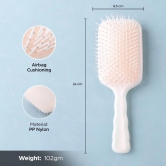 Kuber Industries Hair Brush, Paddle, Detangles, All Hair Types, Styling, 6 Piece, Pack of 3, Beige-Kuber Industries Hair Brush, Bristles, Paddle, Detangles, All Hair Types, Styling, 6 Piece, XH45