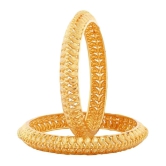 Zeneme Gold Plated Brass Bangle Set - 2.6