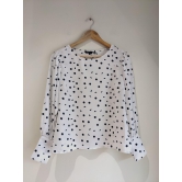 Wardrobe Polka Dot White Top-S