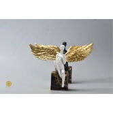 Fairy with Golden Wings (9x7 Inches)-White