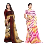 LEELAVATI - Multicolor Georgette Saree With Blouse Piece ( Pack of 2 ) - Multicolor