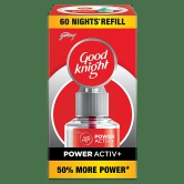 Good Knight Power Activ+ Liquid Vapourizer, Mosquito Repellent 60 Nights, 45Ml Jumbo Refill