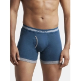 Jockey 1017 Men Super Combed Cotton Rib Solid Boxer Brief-Reflecting Pond & Mid Grey Mel (Pack of 2) - None