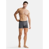 Jockey IC28 Men Tactel Microfiber Elastane Solid Trunk with Moisture Move Properties - Ebony - None