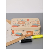 Market99 Sewing Set - Beige Tin Rectangular Glossy Finish