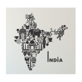 Asmi Collection Self Adhesive Indian Culture Map Wall Sticker ( 65 x 60 cms )