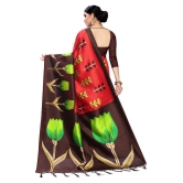 ofline selection Brown,Green,Red Mysore Silk Saree