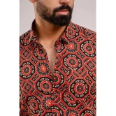 Frionkandy 100% Cotton Regular Fit Printed Half Sleeves Mens Casual Shirt - Black ( Pack of 1 ) - None