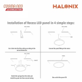 Halonix 6W Cosma Neo 6500K Cool White Recess Round led downlighter | Pack of 1 | Cut Out: 4 inch | LED Ceiling Light for Home and Hall