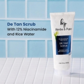 De tan Scrub with 12% Niacinamide and Rice Water