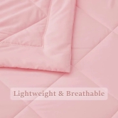 Rajasthan Crafts Lightweight All Weather Comforter Ultra Soft Quilt Blanket Dohar (60x90 Inches, Pink)
