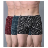 Pack of 3 Dollar Bigboss Assorted Printed Cotton Blend Men Trunk - None