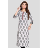 Meher Impex - White Cotton Womens Straight Kurti ( Pack of 1 ) - None