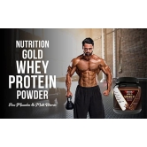 SOS Nutrition Gold Whey Protein and Pea Protein Powder with Ayurveda, Multivitamins for Muscle Building, Recovery, 24g Protein (Belgian Chocolate, 910g)