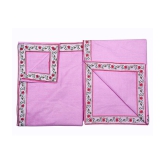 Gahoifab Cotton Double Bedsheet ( 230 cm x 150 cm ) - Pink