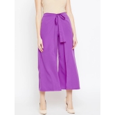 Women Purple Loose Fit Solid Culottes