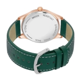 DoubleRun Green Leather Analog Mens Watch