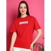 Fabflee Red Cotton Womens T-Shirt ( Pack of 1 ) - None