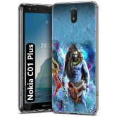 Fashionury Multicolor Printed Back Cover Silicon Compatible For Nokia C01 Plus ( Pack of 1 )