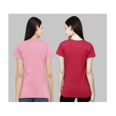 CHOZI - Pink Cotton Regular Fit Women's T-Shirt ( Pack of 2 ) - None