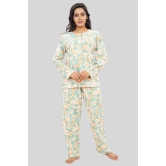 Women Full Sleeves Knit Cotton Pyjama Set-2XL