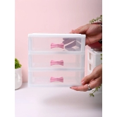 Small Desk 3-Layer Drawer, Love Cat Print