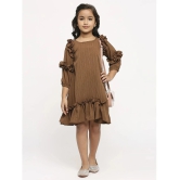 gufrina Brown Polyester Girls Fit And Flare Dress ( Pack of 1 ) - None