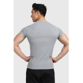 Fuaark Medium Grey Polyester Slim Fit Mens Sports T-Shirt ( Pack of 1 ) - None