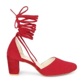 Ishransh - Red Women's Gladiators Heels - None