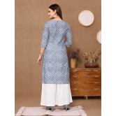 Rangita Women Cotton Light Grey Printed Knee Length Straight Kurti - None