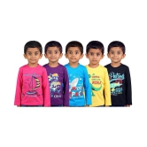 JILZ - Multicolor Cotton Boy's T-Shirt ( Pack of 5 ) - None