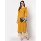 Kbz Yellow Rayon Straight Kurti - Single - None