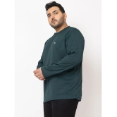 YHA Cotton Blend Regular Fit Solid Full Sleeves Mens T-Shirt - Dark Green ( Pack of 1 ) - None