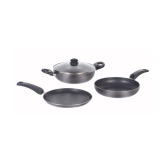 Goodflame Cookware Set 6 Piece Black Non-Stick Coating Cookware Set(Cookware Set,Black)