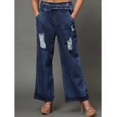 AngelFab - Blue Denim Wide Leg Womens Jeans ( Pack of 1 ) - None