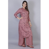 JC4U - Pink Straight Rayon Womens Stitched Salwar Suit ( Pack of 1 ) - None