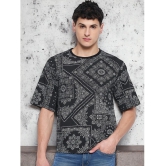 AUSTIZ Cotton Blend Regular Fit Printed Half Sleeves Mens T-Shirt - Black ( Pack of 1 ) - None