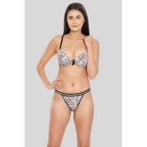 ILRASO - Brown Nylon Women's Bra & Panty Set ( Pack of 1 ) - None