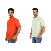 DESHBANDHU DBK Multi 100 Percent Cotton Kurta Pack of 2 - None