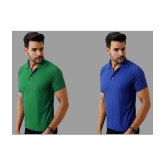 SKYRISE - Multicolor Cotton Blend Slim Fit Men's Polo T Shirt ( Pack of 2 ) - None