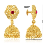 VIVASTRI Golden Jhumki Earrings ( Pack of 1 ) - Golden