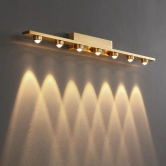 Hdc 7 Led Cob Golden Body Led Wall Light Mirror Vanity Picture Lamp - Warm White