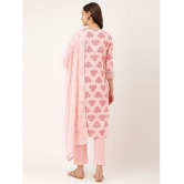 Divena - Pink Straight Cotton Women's Stitched Salwar Suit ( Pack of 1 ) - None