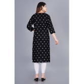 Smien - Black Rayon Women's Straight Kurti ( Pack of 1 ) - None