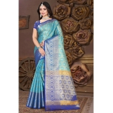 LEELAVATI - Blue Silk Saree With Blouse Piece ( Pack of 1 ) - Blue